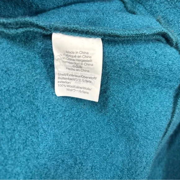 J. Crew Teal Belted Pea Coat Boiled Wool Jacket - Picture 8 of 15